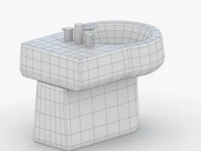 1558 - Toilet Low-poly 3D model