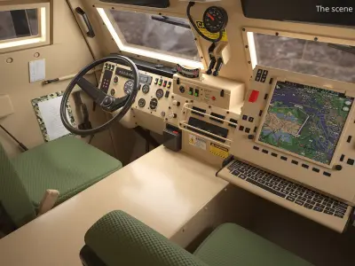  Military Command Control Truck with Enclosed Module Desert 