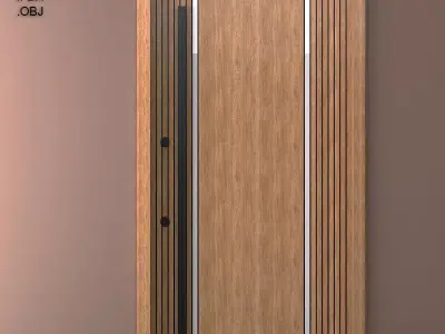 Door wood Low-poly 3D model order