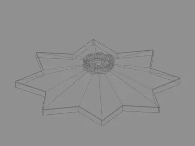 Eternal Flame of Uzbekistan with Animated Fire 3D model