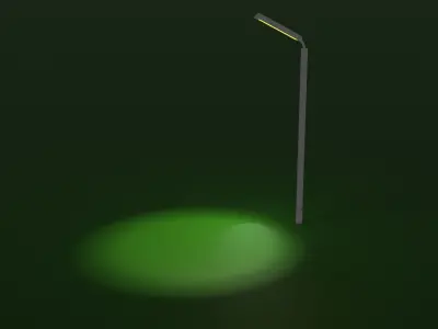 simple Street lights Low-poly 3D model