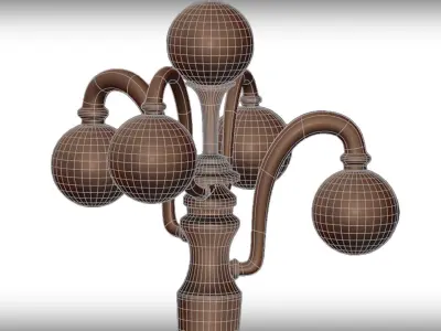 Classic Lamp Post  3D model