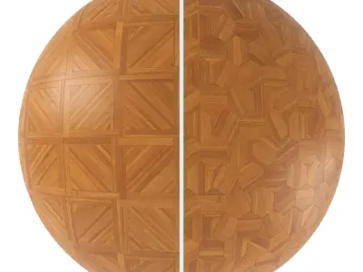 Parquet - Laminate - Wooden floor 2 in 1 3D model 5