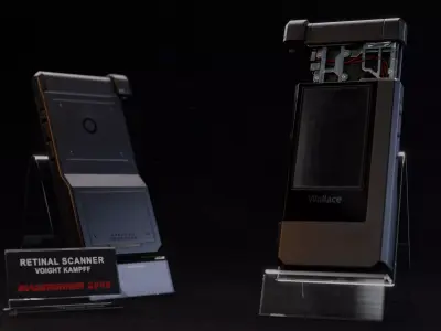 Retinal Scanner Low-poly 3D model