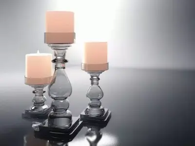 Glass Candlesticks 3D model