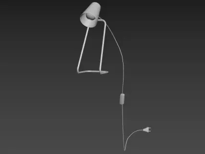 Black Table Lamp Industrial Free 3D model