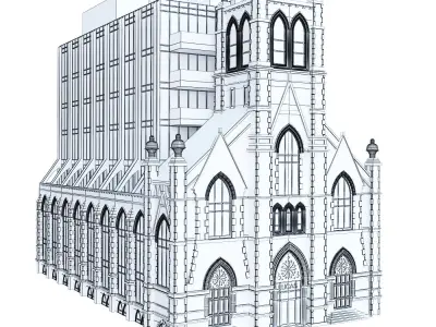 Residential Building The Lucas Boston 3D model