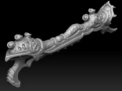 Alien musket 3d print 3D print model