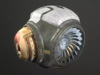 Robot Flyer Low-poly 3D model