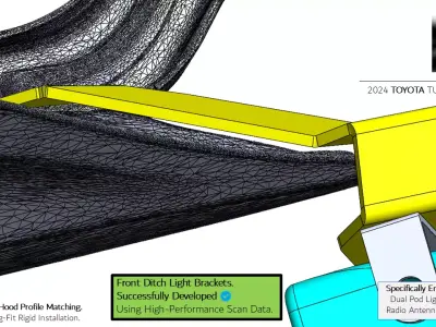 2025 2026 TOYOTA TUNDRA SEQUOIA Ditch Light Brackets 3D Model  3D model
