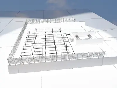 Desert water treatment plant a498 3D model