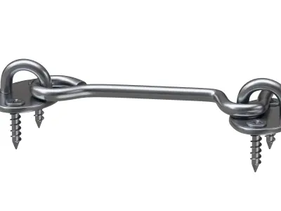 Privacy Hook and Eye Latch 3D model 3D model