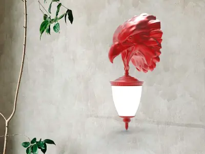 Eagle Head Wall Lamp 3D print model buy