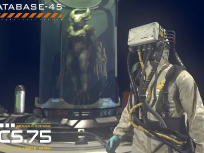 Monster In Capsule Low-poly 3D model