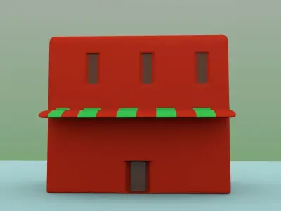 Mini Apartment Low-poly 3D model