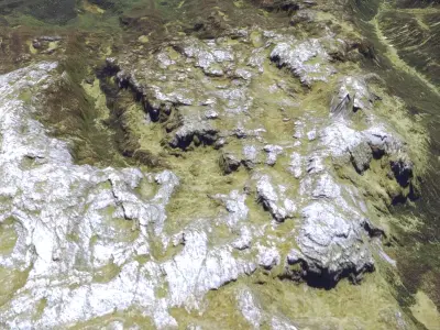 Mountain landscape Ngga Pilimsit Papua Province Indonesia 3D model