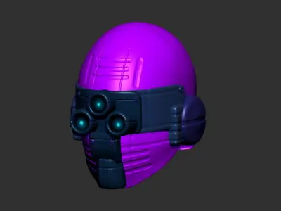 helmet high poly sculpt 3d printable ver 7 3D model 3D model 70