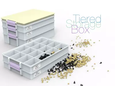 Tiered Storage Box 3D print model