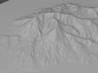 samothrace island 3d model terrain Low-poly 3D model