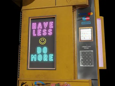 Cyberpunk Vending Machine Low-poly 3D model buy