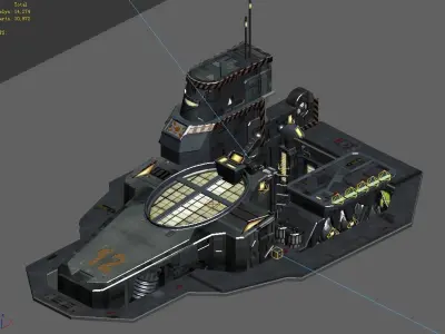 Space Station - Ground Functional Objects 03 3D model