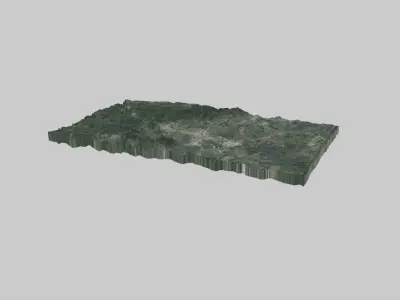Nashville-Davidson City Low-poly 3D model