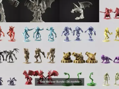 New Monster Bundle 3D Model Pack
