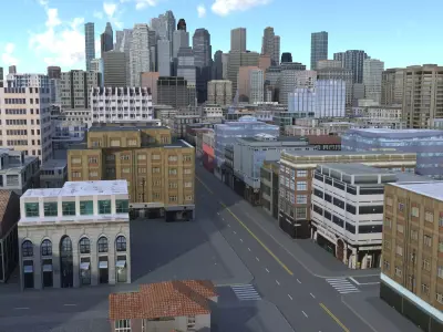 City 96 Low-poly 3D model