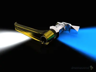 Plastic Lever Handle with Lock Free 3D model