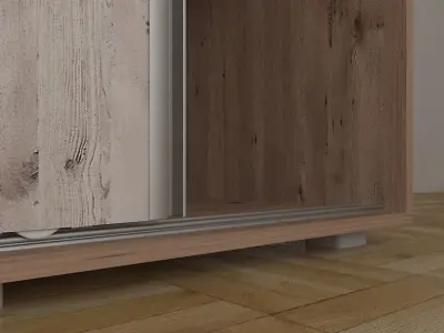 wardrobe with sliding doors 3D model