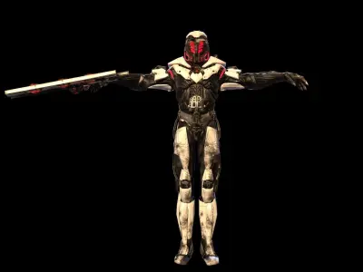 CosmoTrooper robot Low-poly 3D model