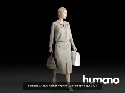 Humano 5-Pack - PEOPLE - STREET - TRAVELING - 5x 3D models 03A