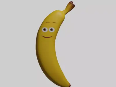 Hand Painted Banana Character Free 3D model