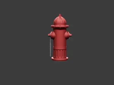Fire hydrant Free low-poly 3D model 4