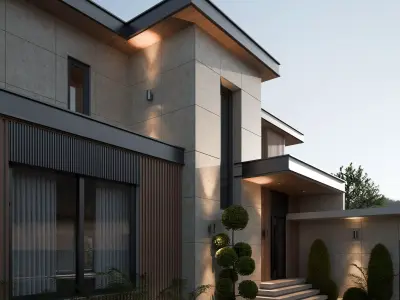 Modern Three Storey Villa 3D model