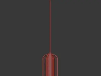 trynity pendant light with cage and glass 3D model