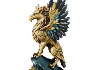 griffin majesty 4 statue 3D model