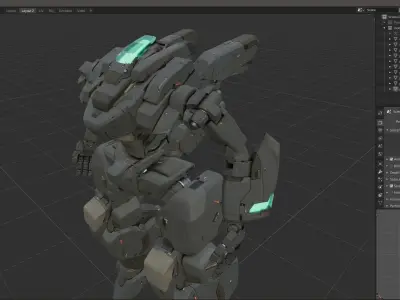 scifi-robot-model557 3D model