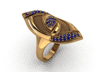 ring 4 piece  drawing 3d rihone drawing ring rings ring models  3D print model