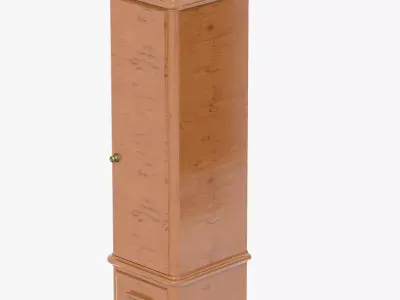 Antique Timber Wardrobe Single Door Carpentered Craft Malaysia 3D model