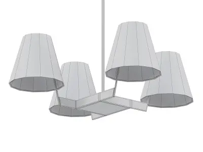 CORNICHE 4 four light chandelier with shades 3D model