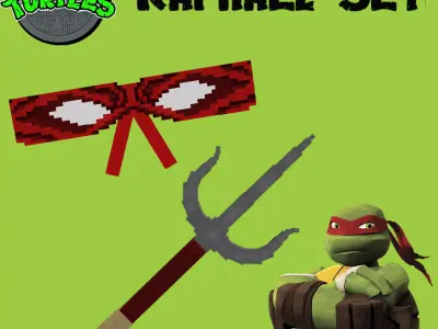 TMNT Series Raphael Set 3D model