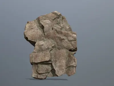 Rocks rock sculpture Low-poly 3D model
