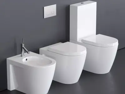 Duravit Starck 2 WC Low-poly 3D model