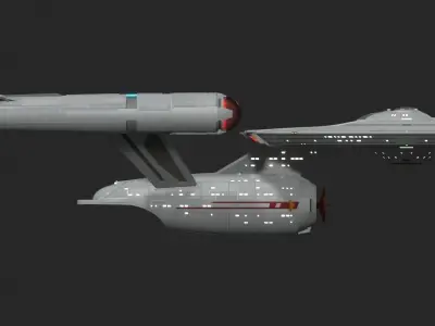 strange new worlds enterprise refit concept 3D model