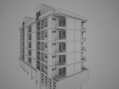 Apartment Exterior 3D model purchase