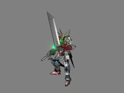 Attacker Gundam 8 3D model