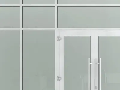 Glass fire doors and partitions Nayada Low-poly 3D model