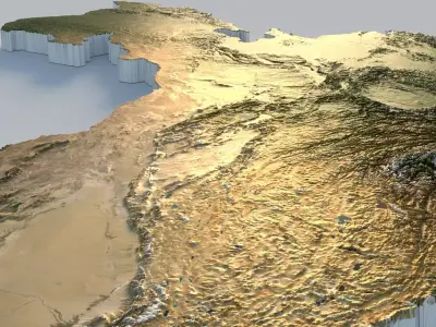 China Country Terrain 3D model