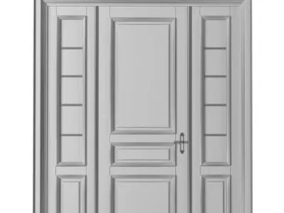  Entrance exterior front classic door Outdoor External Doors  3D model